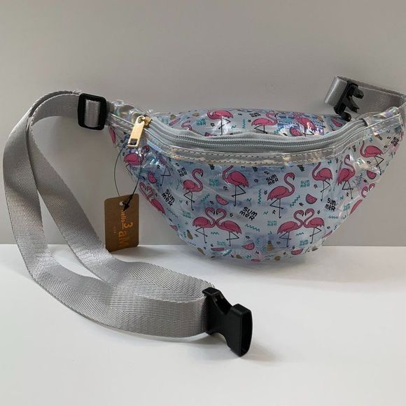 Flamingo Clear Fanny Pack/ Belt Bag- Waterproof - Picture 2 of 10